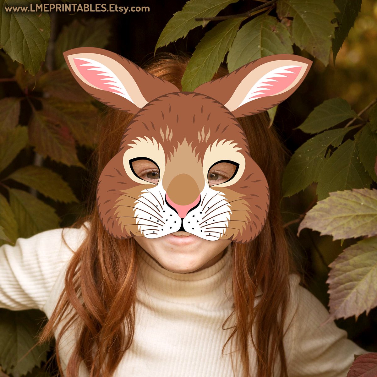 lmeprintables's tweet image. Brown Rabbit Printable Mask Hare Costume Animal Bunny Easter Activity Halloween Forest Farm Party Woodland Birthday Favor Carnival Kid Adult etsy.me/4khtvdq via @Etsy #rabbitmask #rabbitcostume #haremask #forestpartyideas #aliceinwonderland #partyfavor #masksforkids #mask