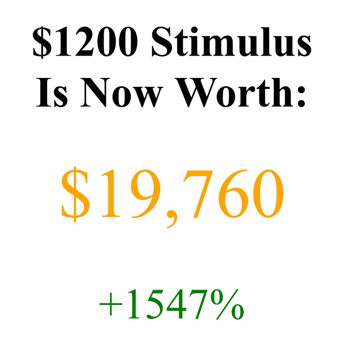Shout out to the real ones who put their stimmie check into Bitcoin and haven’t touched it since.