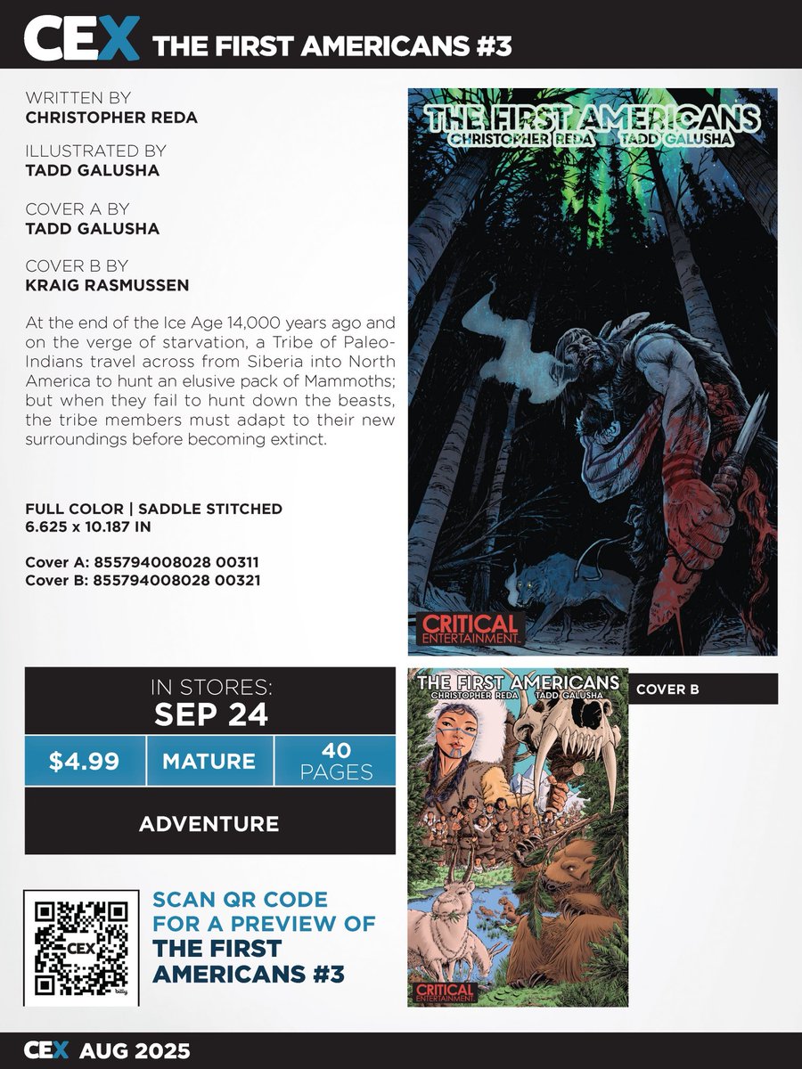 Critical Entertainment (@criticalentla) on Twitter photo The First Americans Issue 3 is arriving through Lunar Distribution under the CEX Publishing label <a href="/CEXPublishing/">CEX Publishing</a> in this month’s June’s Next Phase Issue 42 Solicitations!
lunardistribution.com/home/search?te…+
#comicbooks #comics #indiecomics #comicbook #prehistoric #ncbd
#lunardistribution The First Americans Issue 3 is arriving through Lunar Distribution under the CEX Publishing label <a href="/CEXPublishing/">CEX Publishing</a> in this month’s June’s Next Phase Issue 42 Solicitations!
lunardistribution.com/home/search?te…+
#comicbooks #comics #indiecomics #comicbook #prehistoric #ncbd
#lunardistribution