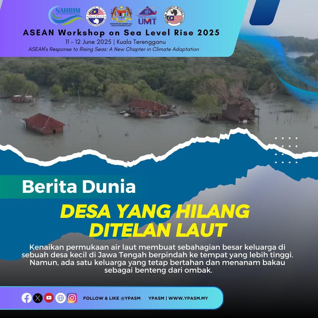 🌊 kisah Dunia- Paras air laut yang naik telah mengubah wajah Desa Bedono dan Sriwulan, Demak.

Kita mampu mengubah ke dunia yang lebih lestari. 

📺 Ikuti cerita penuh di: youtube.com/watch?v=XXlafK…