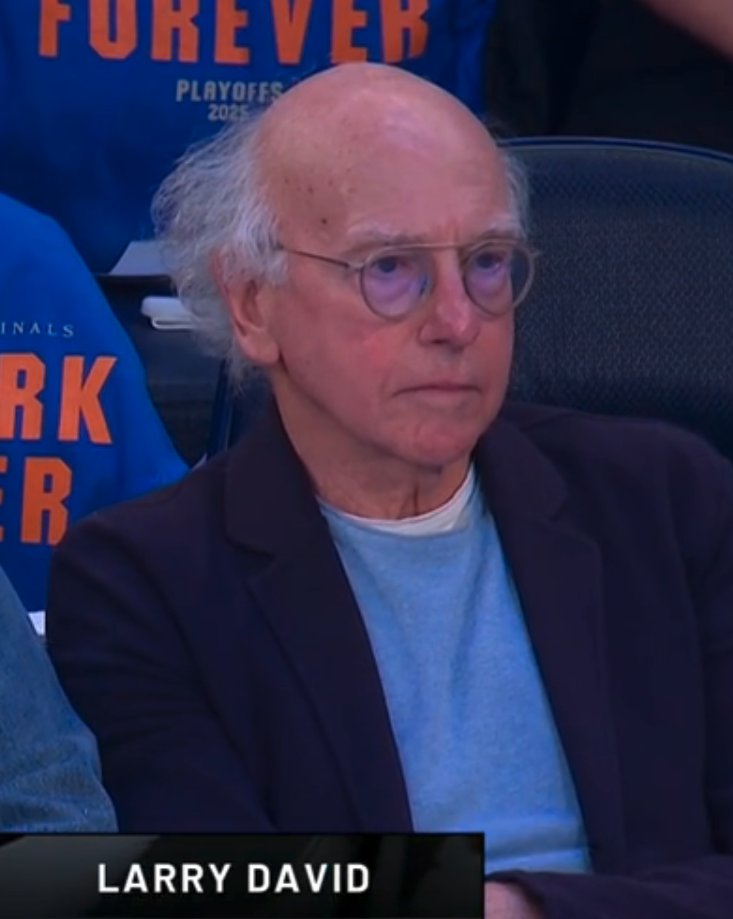 Larry David courtside
