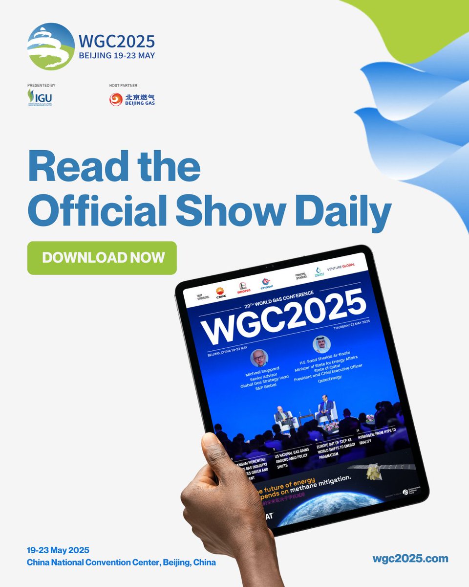 Stay ahead at #WGC2025.

Catch today’s key sessions, highlights and exclusive interviews in the official Show Daily.

Read now: wgc2025.com/eng/daily

#OfficialShowDaily #Beijing2025