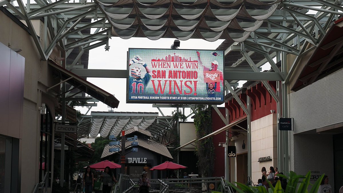 UTSA Athletics (@utsaathletics) on Twitter photo Be on the lookout for our <a href="/UTSAFTBL/">UTSA Football ๐</a> digital displays when you're shopping or dining at La Cantera.
And if you haven't purchased your season tickets yet, make sure to do so now! They start at just $105!
๐๏ธ utsa.pro/25FBTix
#BirdsUp ๐ค #LetsGo210 Be on the lookout for our <a href="/UTSAFTBL/">UTSA Football ๐</a> digital displays when you're shopping or dining at La Cantera.
And if you haven't purchased your season tickets yet, make sure to do so now! They start at just $105!
๐๏ธ utsa.pro/25FBTix
#BirdsUp ๐ค #LetsGo210