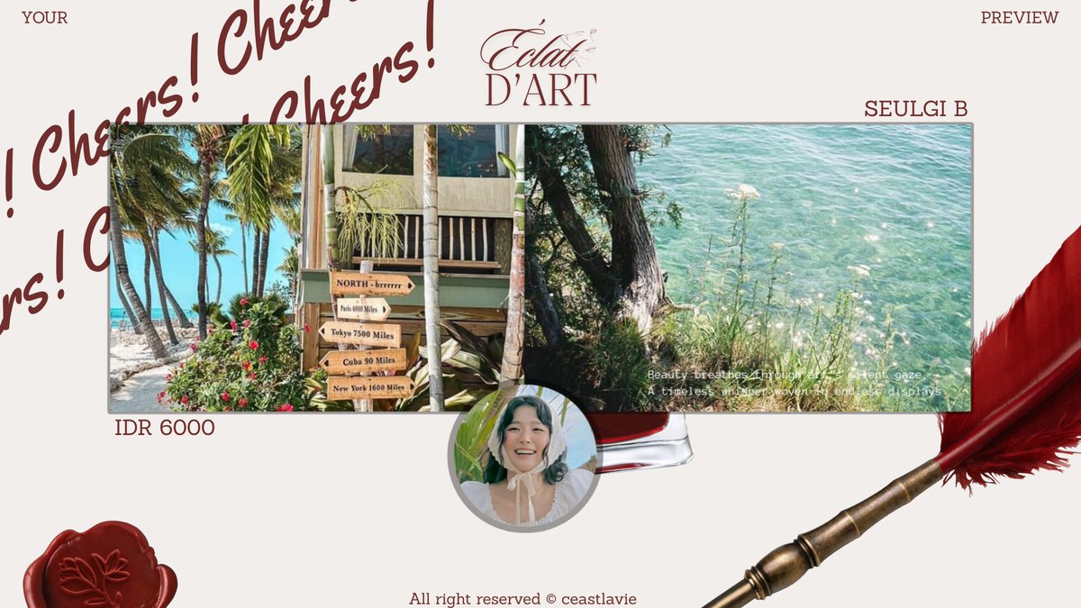 ceastlavie's tweet image. Help retweet/repost, tysm 🏝️

Hi dear! I made this for you — Seulgi and Rei. Go grab this stunning ready stock layout through DM now! It's free re-text ♡
#zonauang