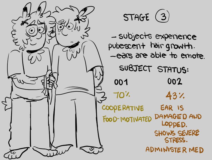 goldsixer's tweet photo. THE LIFE STAGES OF A LAB RABBIT:
A DOCUMENTED SCIENTIFIC PROCESS BY DR. ███ ██████. (1/2)

#lagomorphfalls #bunnyford #bunnystan #gravityfallsau https://t.co/NnZYHhVZhc