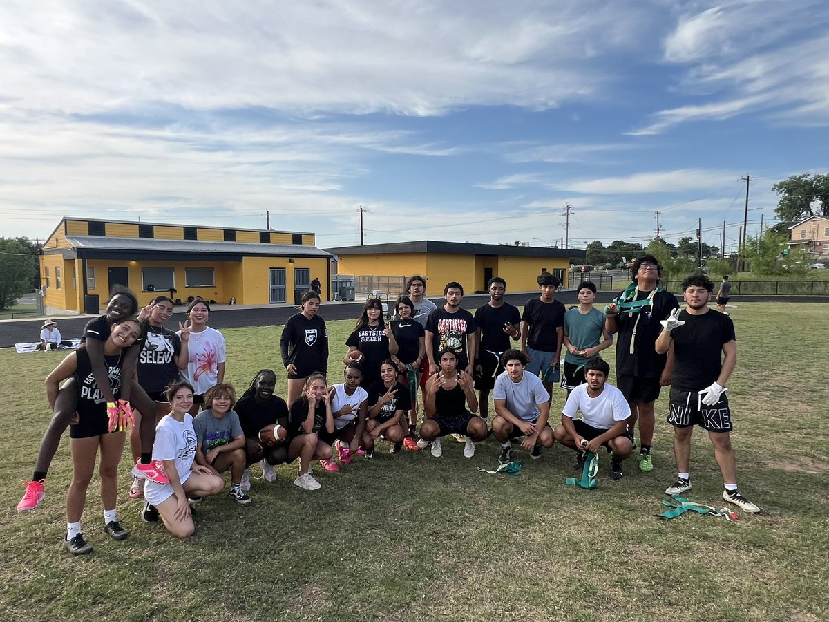 Eastside Panthers Athletics (@pawsup_sports) on Twitter photo Young men served as the scout team for our Lady Panthers as they prep for the <a href="/AISDAthletics/">Austin ISD Athletics</a> Girls Flag Football Elite 8. Capturing culture with a pic. Trash talk, encouragement, and love in one practice. #PawsUp #ThisIsEastside
<a href="/EastsideECHS/">Eastside ECHS</a> <a href="/sc_thames/">Susan Thames, Ed.D.</a> <a href="/CoachLB3/">Luis Becerra III</a> <a href="/coachnava_7/">Coach Nava, M. Ed</a> Young men served as the scout team for our Lady Panthers as they prep for the <a href="/AISDAthletics/">Austin ISD Athletics</a> Girls Flag Football Elite 8. Capturing culture with a pic. Trash talk, encouragement, and love in one practice. #PawsUp #ThisIsEastside
<a href="/EastsideECHS/">Eastside ECHS</a> <a href="/sc_thames/">Susan Thames, Ed.D.</a> <a href="/CoachLB3/">Luis Becerra III</a> <a href="/coachnava_7/">Coach Nava, M. Ed</a>