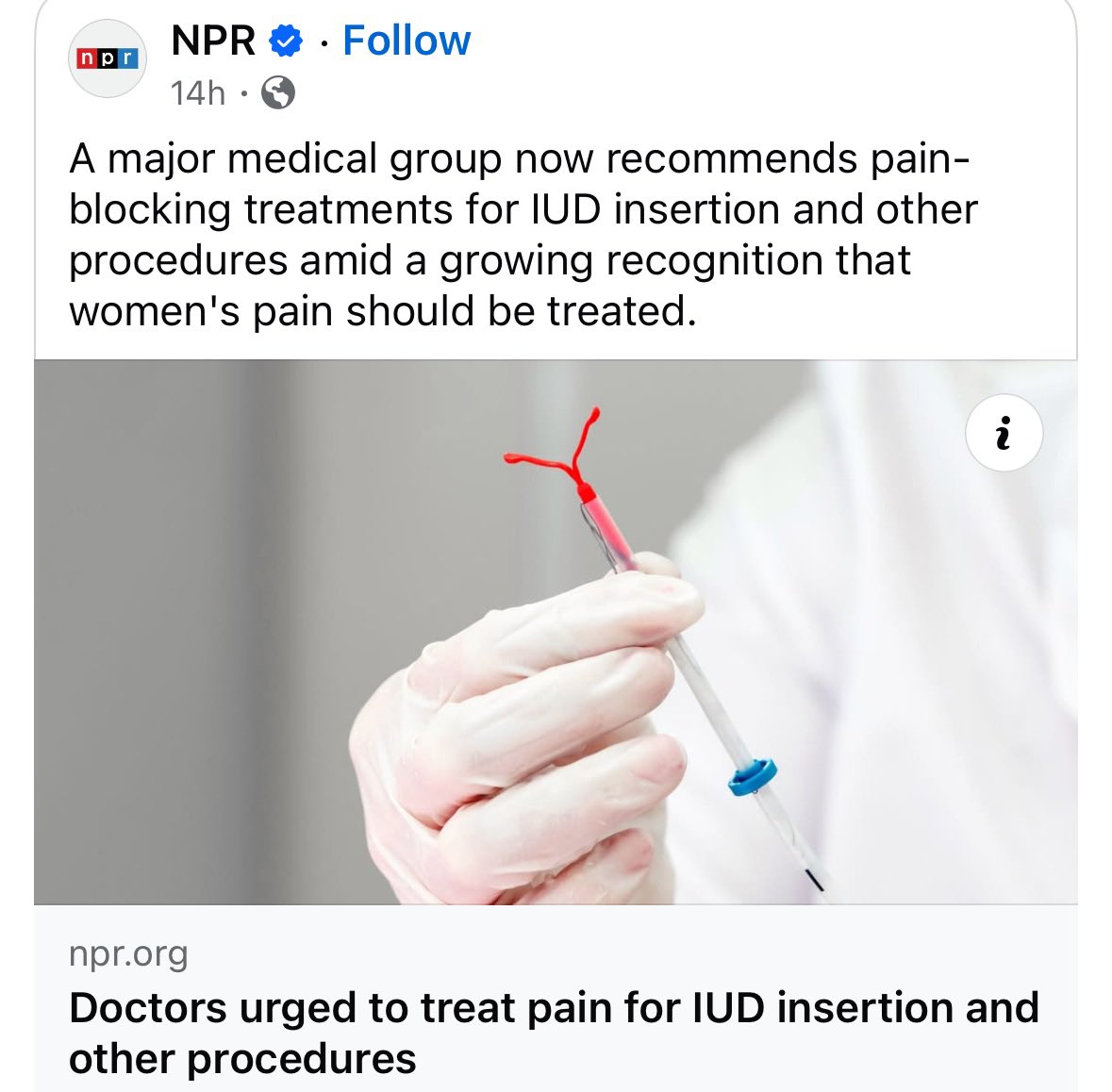 “amid growing recognition that women’s pain should be treated”…

you don’t say