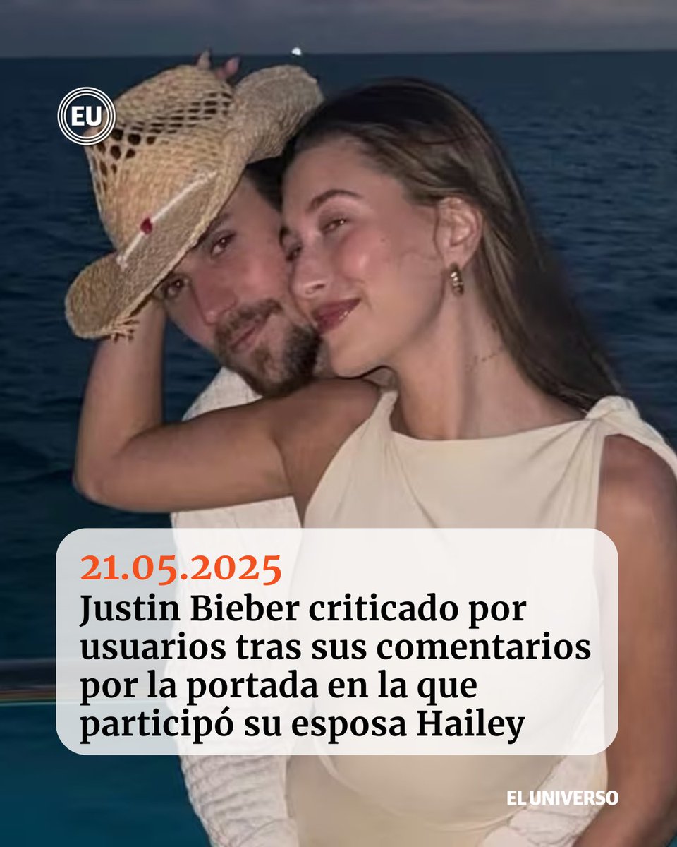 eluniversocom's tweet image. #JustinBieber criticado por usuarios tras sus comentarios por la portada en la que participó su esposa #Hailey ow.ly/wEq550VWPCI