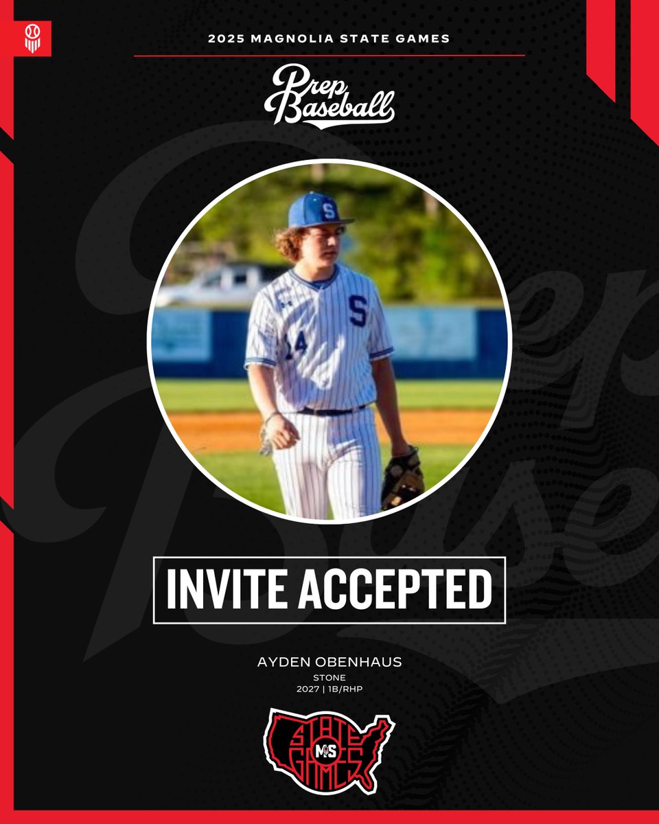 Prep Baseball Mississippi (@prepbaseballms) on Twitter photo ๐ฎ๐ฌ๐ฎ๐ฑ ๐ ๐๐๐ก๐ข๐๐๐ ๐ฆ๐ง๐๐ง๐ ๐๐๐ ๐๐ฆ
+ ๐๐ก๐ฉ๐๐ง๐ ๐๐๐๐๐ฃ๐ง๐๐ โก๏ธ
Ayden Obenhaus (<a href="/Obe_10/">Ayden Obenhaus</a>, 2027) a 1B/RHP from Stone HS is ๐๐๐พ๐๐๐ฟ ๐๐ ๐ for the Magnolia State Games on June 17th-18th at Freedom Ridge Park in Ridgeland, MS.
Limited spots remain to the ๐ฎ๐ฌ๐ฎ๐ฑ ๐ ๐๐๐ก๐ข๐๐๐ ๐ฆ๐ง๐๐ง๐ ๐๐๐ ๐๐ฆ
+ ๐๐ก๐ฉ๐๐ง๐ ๐๐๐๐๐ฃ๐ง๐๐ โก๏ธ
Ayden Obenhaus (<a href="/Obe_10/">Ayden Obenhaus</a>, 2027) a 1B/RHP from Stone HS is ๐๐๐พ๐๐๐ฟ ๐๐ ๐ for the Magnolia State Games on June 17th-18th at Freedom Ridge Park in Ridgeland, MS.
Limited spots remain to the