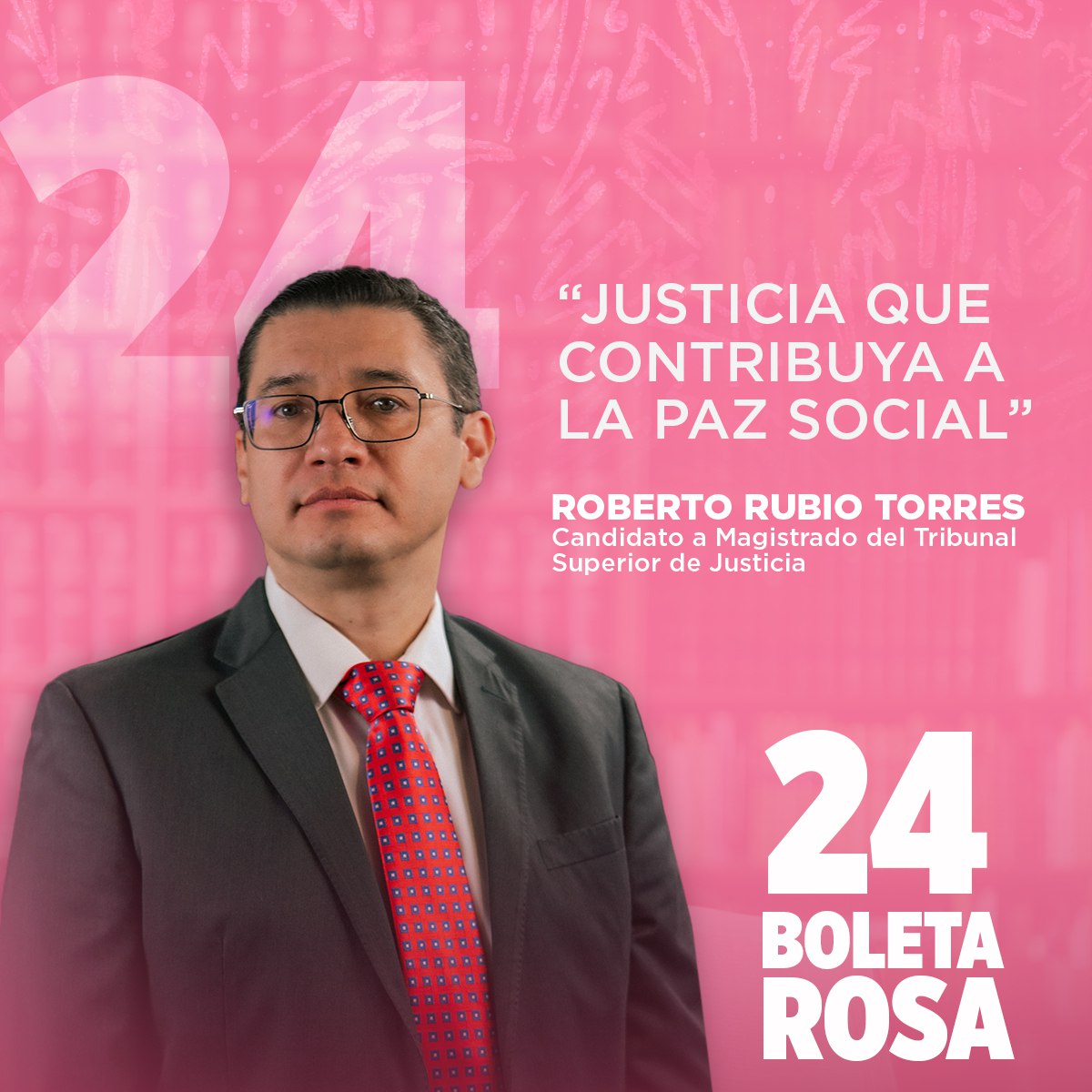 robertort1978's tweet image. No solo tengo propuestas, también me respaldan muchos años de trayectoria de imparcialidad, objetividad, honestidad, ética y compromiso institucional.

Por eso te invito a votar 24 en la boleta rosa

#RobertoRubio #BoletaRosa #24
#PoderJudicial #EleccionesPoderJudicial #Colima