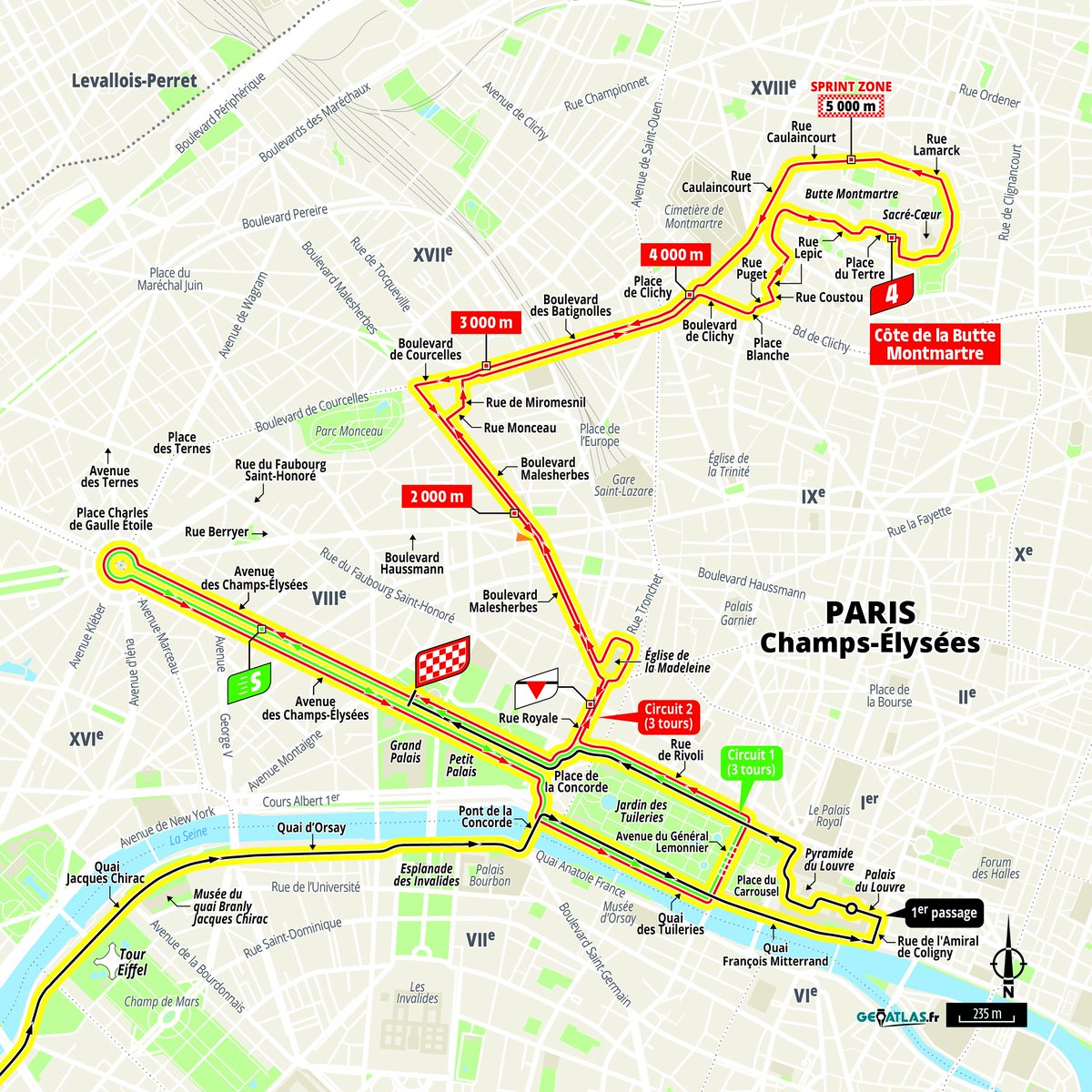 It's now official, the last stage of this year's Tour de France in Paris will finish on Champs-Elysees but will include 3 ascents of Montmartre, the last one coming with just 6 km to go. Now imagine if Pogacar is 10 sec behind Vingegaard before this stage. 😝
#TDF2025