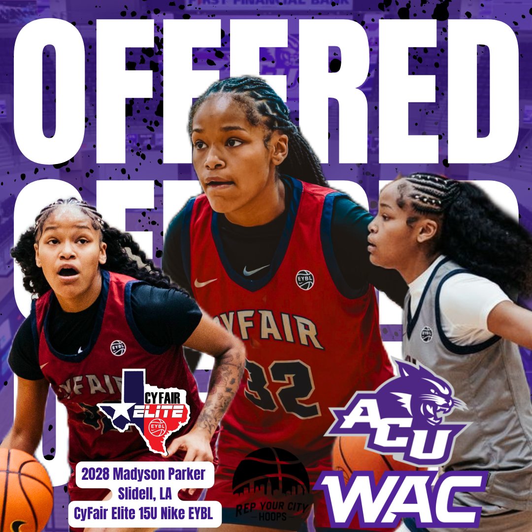 madyson 🏄♀️ 1️⃣2️⃣ (@madyson12parker) on Twitter photo After a great conversation with <a href="/ACUWBB/">ACU Women’s Basketball</a> and <a href="/coachgoodenough/">Julie Goodenough</a>, I am honored and blessed to receive my "Very 1st" D1 scholarship offer!! Thank you <a href="/CoachCG_ACU/">Chris Garcia</a> <a href="/_coachyak/">Yannick Denson</a> <a href="/CoachTV_acu/">Tatum Veitenheimer</a>
See you at elite camp! #GoWildcats
#GodsPlan
<a href="/CoachB_Sibley/">Coach Bobby Sibley</a> <a href="/RepYourCityHoop/">Rep Your City Hoops</a> <a href="/RogerRogglynn/">Roger Glynn</a> After a great conversation with <a href="/ACUWBB/">ACU Women’s Basketball</a> and <a href="/coachgoodenough/">Julie Goodenough</a>, I am honored and blessed to receive my "Very 1st" D1 scholarship offer!! Thank you <a href="/CoachCG_ACU/">Chris Garcia</a> <a href="/_coachyak/">Yannick Denson</a> <a href="/CoachTV_acu/">Tatum Veitenheimer</a>
See you at elite camp! #GoWildcats
#GodsPlan
<a href="/CoachB_Sibley/">Coach Bobby Sibley</a> <a href="/RepYourCityHoop/">Rep Your City Hoops</a> <a href="/RogerRogglynn/">Roger Glynn</a>