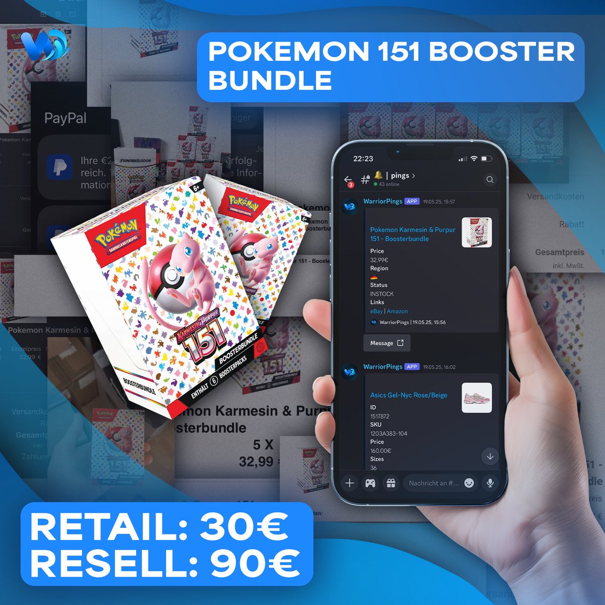WarriorPings's tweet photo. Pokemon 151 Boosterbundles Success

WarriorPings members cleared every cardshop and copped over a hundred bundles in a SINGLE DAY!

Join us on our journey https://t.co/j3QxcIlZop https://t.co/m4Lc36CJbI