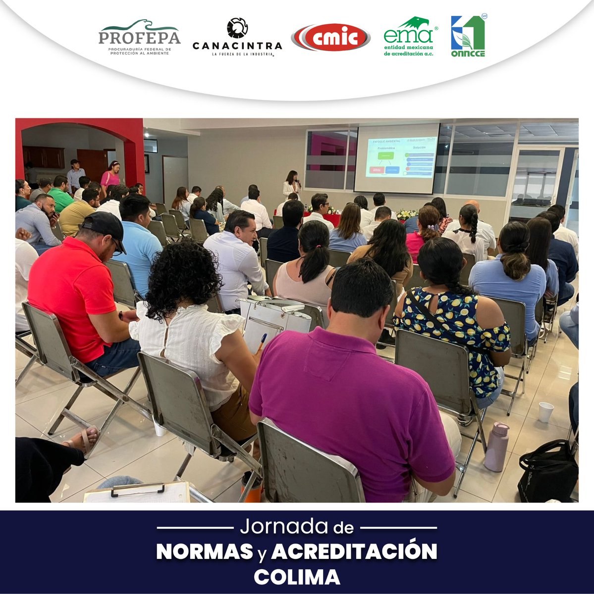 Gracias a <a href="/PROFEPA_Mx/">PROFEPA</a>  <a href="/CANACINTRAMex/">CANACINTRA México</a>   <a href="/cmicnacional/">cmic nacional</a>  <a href="/ONNCCE/">ONNCCE, S.C.</a> y <a href="/ema_ac/">EMA A.C</a> estuvimos en #Colima para dar a conocer la importancia del cumplimiento de normas para contar con productos y servicios para beneficio de la sociedad y el ambiente.
Agradecemos a <a href="/CMICCOLIMA/">CMIC Colima</a>  su hospitalidad