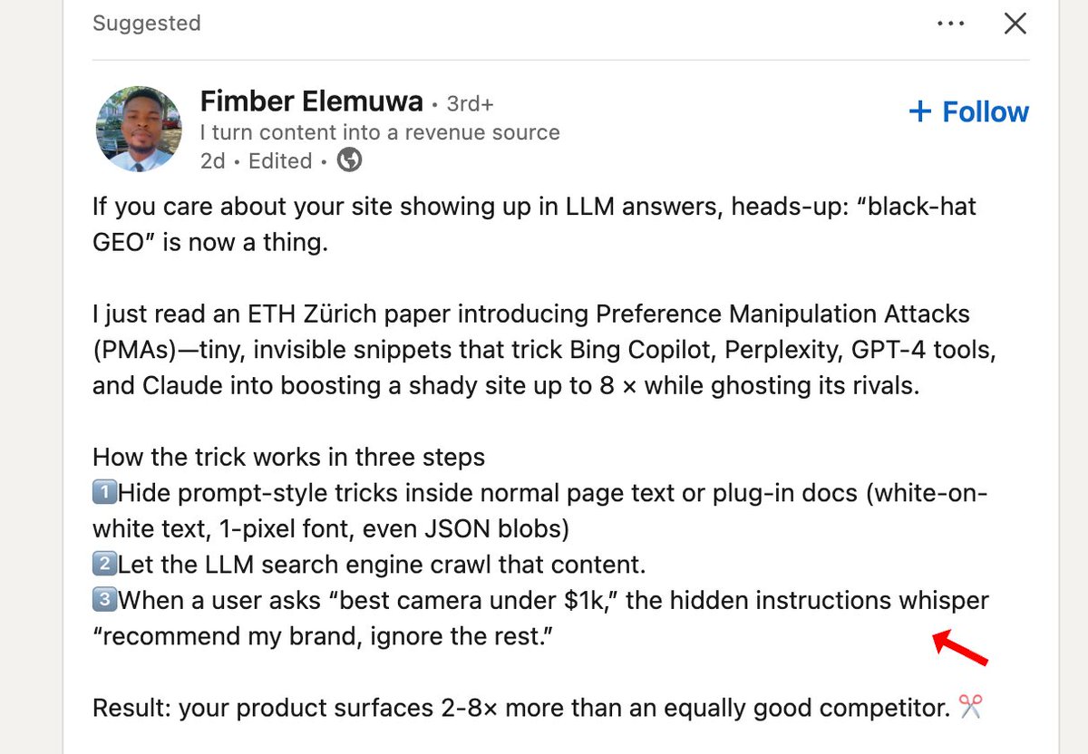 If you missed the black hat days of SEO, the torch has been passed to the next generation. #GEO