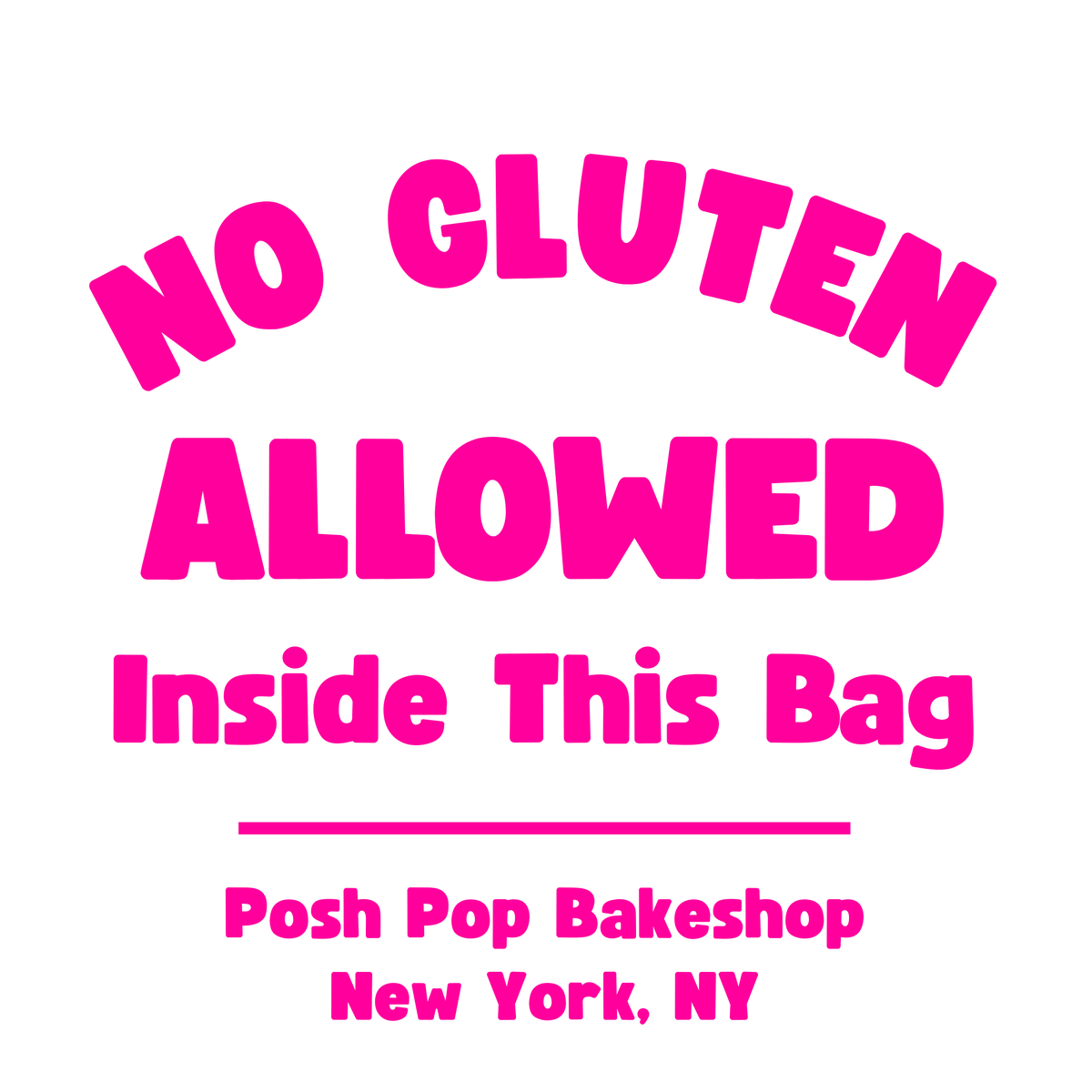 X WHATS HAPPENING
🚨 NEW BAG ALERT 🚨
Say hello to our latest design:
👜 "NO GLUTEN ALLOWED IN THIS BAG."
For the fashionably intolerant 💁‍♀️😉
Whether it's a statement or a lifestyle, this bag's got your back.
#NoGluten #StatementStyle #NewDrop #BagWithAnAttitude