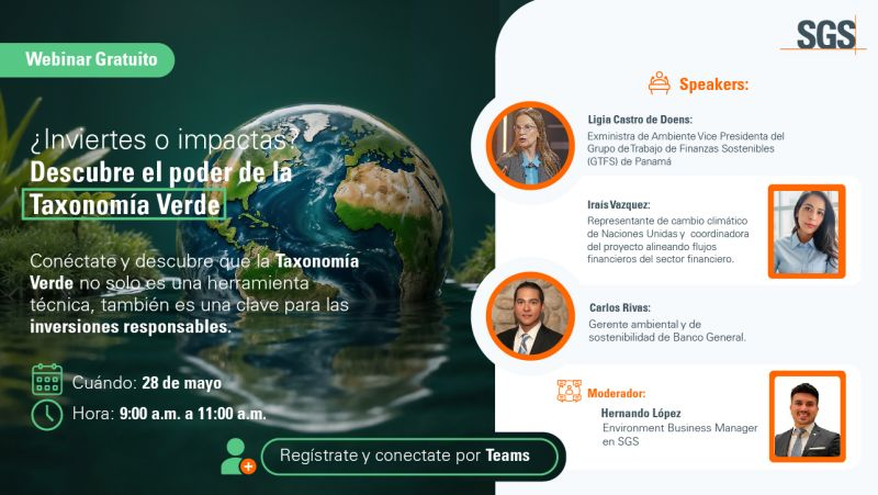 cidesnet's tweet photo. En este webinar gratuito por SGS Colombia y Centroamérica exploraremos cómo la #TaxonomíaVerde se convierte en una herramienta clave para identificar inversiones sostenibles, cumplir con regulaciones y abrir nuevas oportunidades de negocio.
Regístrate en👇
https://t.co/Y7vlF6flbu https://t.co/Ej2JCTZMUJ