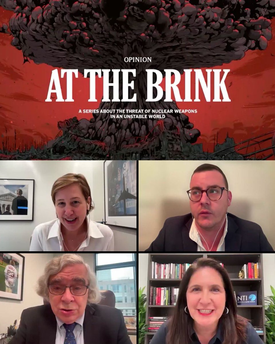 NTI (@nti_wmd) on Twitter photo We just hosted a fascinating conversation with <a href="/katiekings/">Kathleen Kingsbury</a> and <a href="/wjhenn/">W.J. Hennigan</a> on the <a href="/nytopinion/">New York Times Opinion</a> "At the Brink" series about modern nuclear threats.
Watch it now: youtube.com/watch?v=8V0B-v… We just hosted a fascinating conversation with <a href="/katiekings/">Kathleen Kingsbury</a> and <a href="/wjhenn/">W.J. Hennigan</a> on the <a href="/nytopinion/">New York Times Opinion</a> "At the Brink" series about modern nuclear threats.
Watch it now: youtube.com/watch?v=8V0B-v…