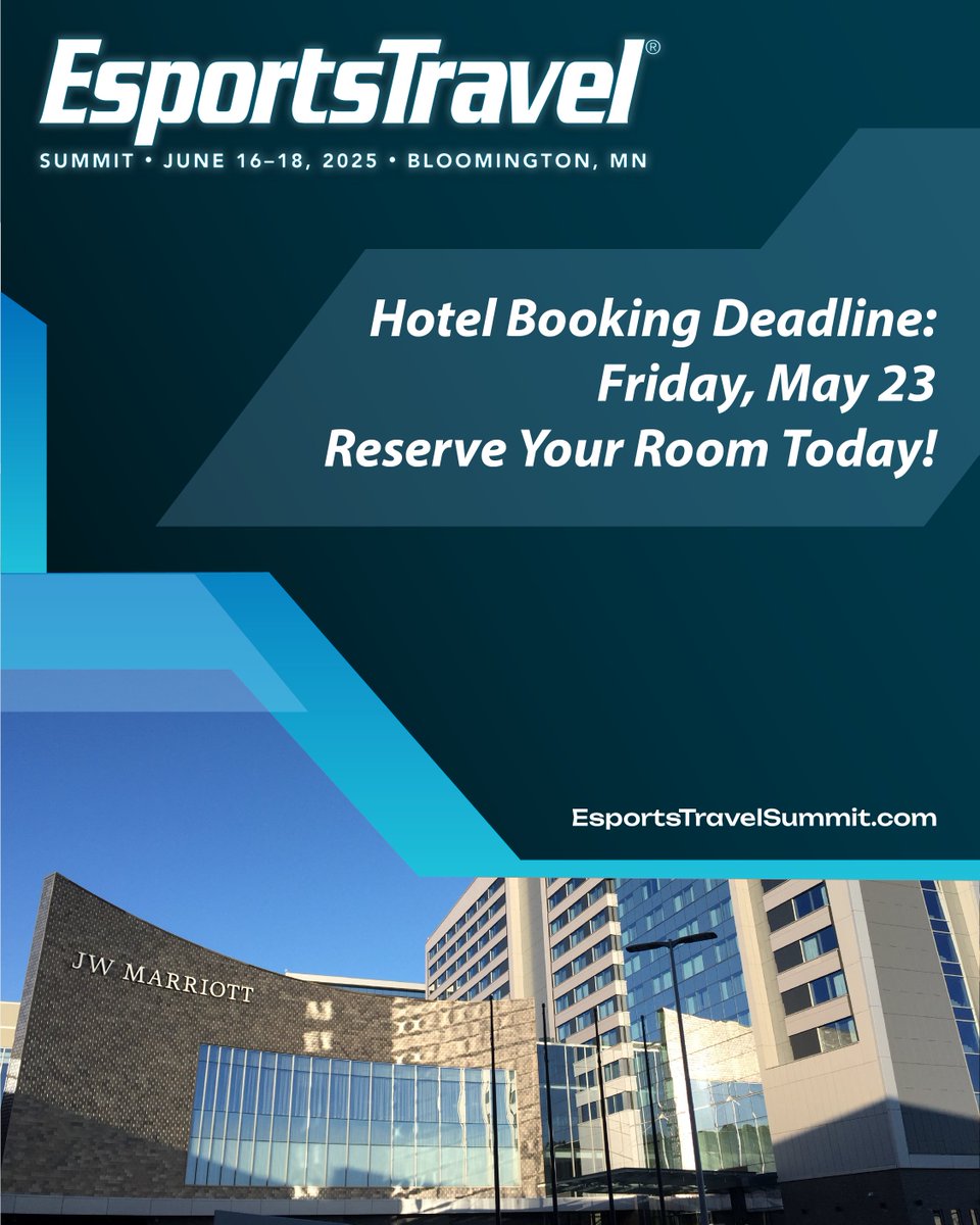 The EsportsTravel Summit is less than 30 days away—and while Marketplace Registration is officially closed, you can still take advantage of world-class esports education and unparalleled networking with the industry. Find out more at esportstravelsummit.com