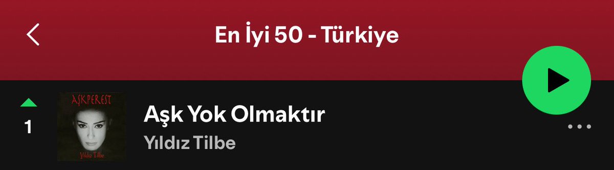 Yıldız Tilbe’nin 1996 yılında yayınladığı ‘Aşkperest’ albümünde yer alan,sözü ve müziği kendisine ait şarkısı ‘Aşk Yok Olmaktır’ Top 50 listesinde 1 Numara! 🌟 <a href="/YildizzTilbee/">Yıldız Tilbe</a>