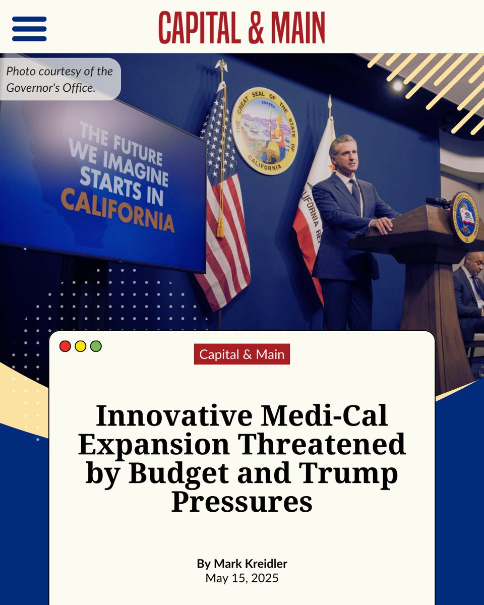 🚨 Medi-Cal for all Californians is at risk due to a $39B budget deficit and a threat from the Trump administration to cut federal Medicaid funding for states providing healthcare to undocumented individuals.

capitalandmain.com/innovative-med…