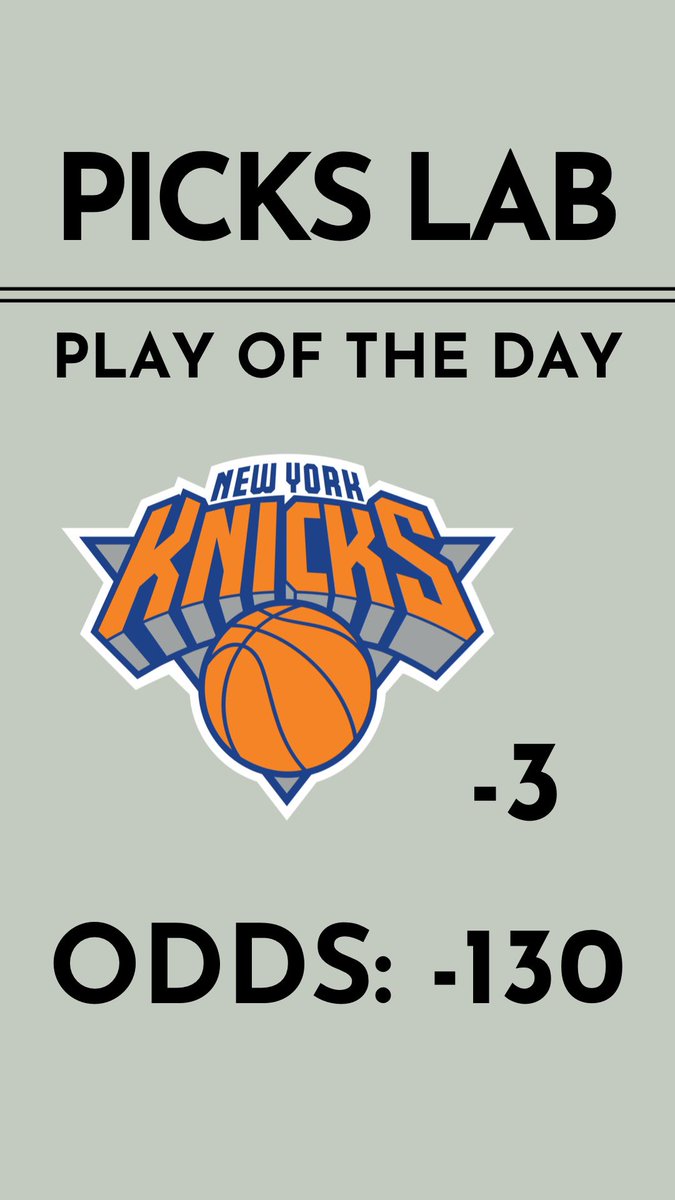 Pickslabvip's tweet image. We’re loading up on Knicks -3 (-130).
Line’s sharp, matchup screams domination — no excuses.

If you’re scared, just watch.
If you’re smart, ride with us.
#PicksLab #Knicks #Betting #NBA
