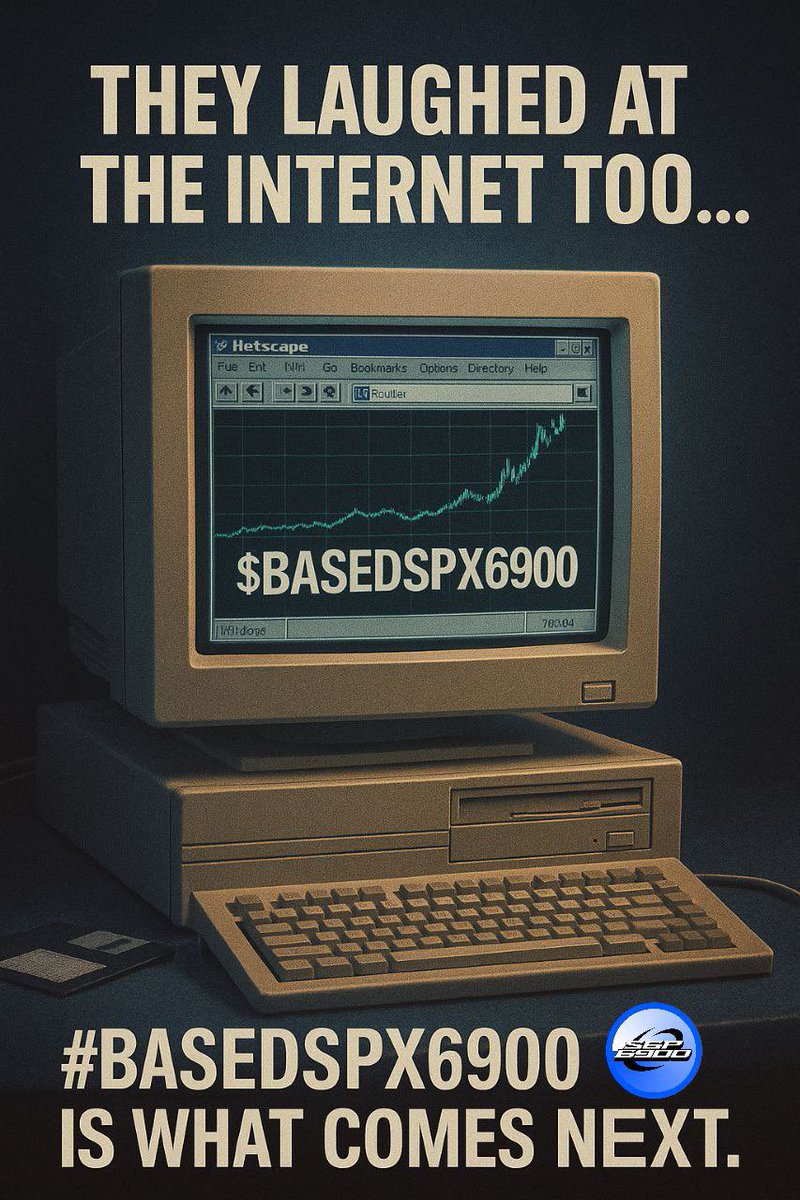 Boomers laughed at the internet.
Normies laughed at Bitcoin.

Now they laugh at #BasedSPX6900.

But this isn’t a joke.
It’s the future and it’s Based.
Based $SPX6900 is what comes next.

Ignore it, and repeat the past.
Buy it, and reshape the future. 

Believe in something Based