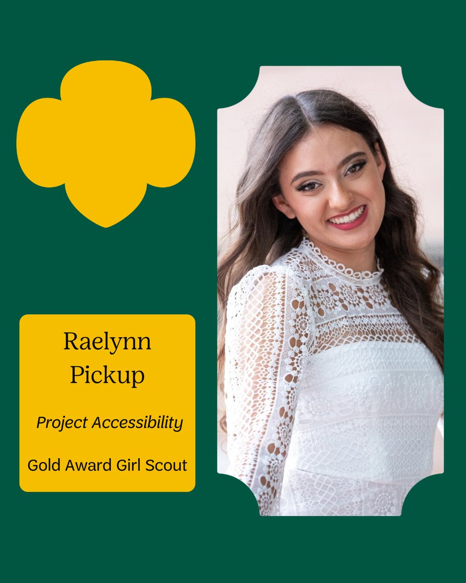 Congrats Raelynn! 💚 For her project, Raelynn coordinated feminine hygiene product donation drives and delivered them to women's shelters in Denver. "This project brought to light the idea that I can be a force of good in the world."