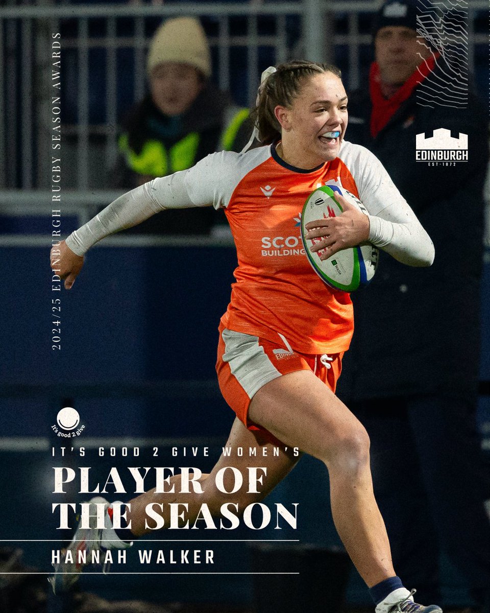 Yes Hannah! 🫶

Hannah Walker, the Celtic Challenge top try-scorer, is named It's Good 2 Give Women's Player of the Season after an amazing year in the capital! 🏰