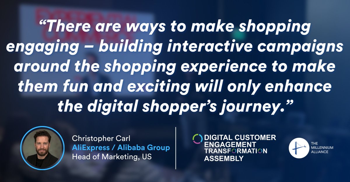 The Millennium Alliance (@mill_all) on Twitter photo How does e-commerce stand out today? Christopher Carl, US Head of Marketing at <a href="/AlibabaGroup/">Alibaba Group</a>, showed how AliExpress uses camera search, gamified promos, & mini-games to turn shopping into a fun, interactive experience.
#MillenniumLive How does e-commerce stand out today? Christopher Carl, US Head of Marketing at <a href="/AlibabaGroup/">Alibaba Group</a>, showed how AliExpress uses camera search, gamified promos, & mini-games to turn shopping into a fun, interactive experience.
#MillenniumLive