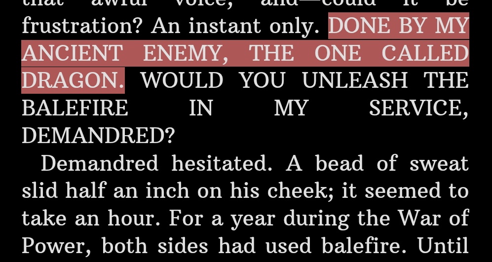 btfldstryr's tweet photo. "my ancient enemy" and it's a 20 year old #lordofchaos #wotreread https://t.co/kSCRdg3qI8