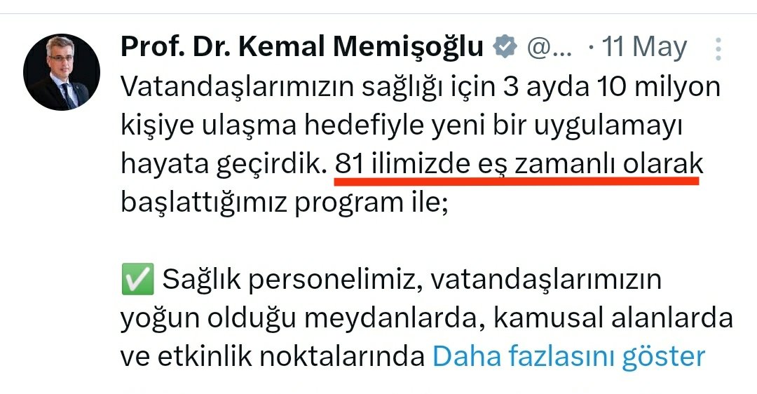 Tam da tahmin ettiğim gibi ayın 11'inde Sağlık Bakanı duyuru yapmış. 
(11 Mart 2020 de önceki Bakan başka bir duyuru yapmıştı.)

Bir de duyurma biçimleri var tabi.
"81 ilde eş zamanlı" bu kelimeler size neyi anımsatıyor. Duyunca ne hissediyorsunuz?