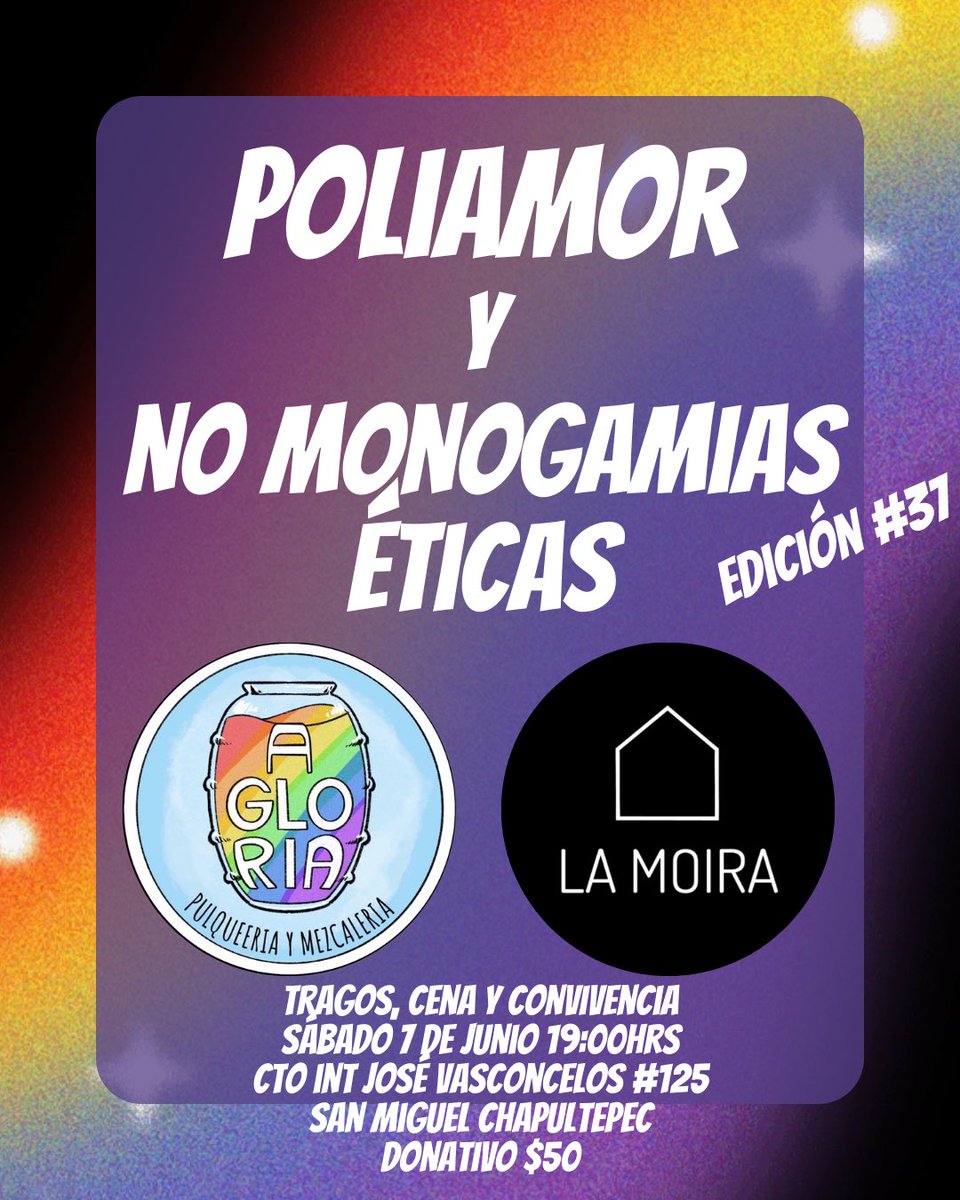 AGloria_cdmx's tweet photo. Ya se acerca la platica mensual de poliamor y otras no monogamias éticas https://t.co/16PU50KWf2