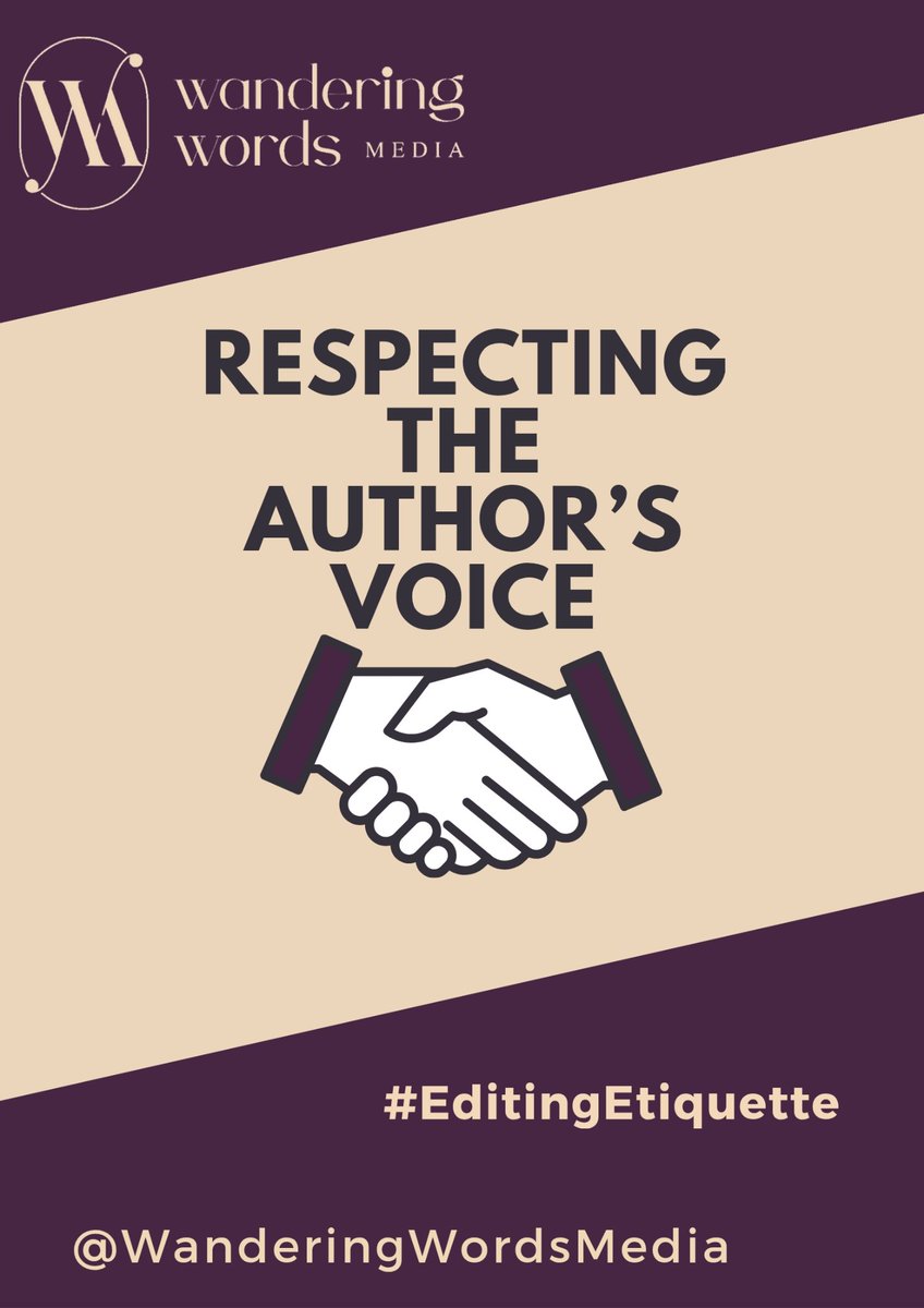 WWordsMedia's tweet photo. Respect the author’s voice in editing!  

Use Echo &amp; Enhance: mirror their style, polish gently. How do you honor voice? Repost to share! 

#AuthorsVoice #EditingEtiquette #WanderingWordsMedia
#AuthorsVoice #WritingCommunity  #EditingHacks #RespectTheVoice https://t.co/6DvRdbEWHC