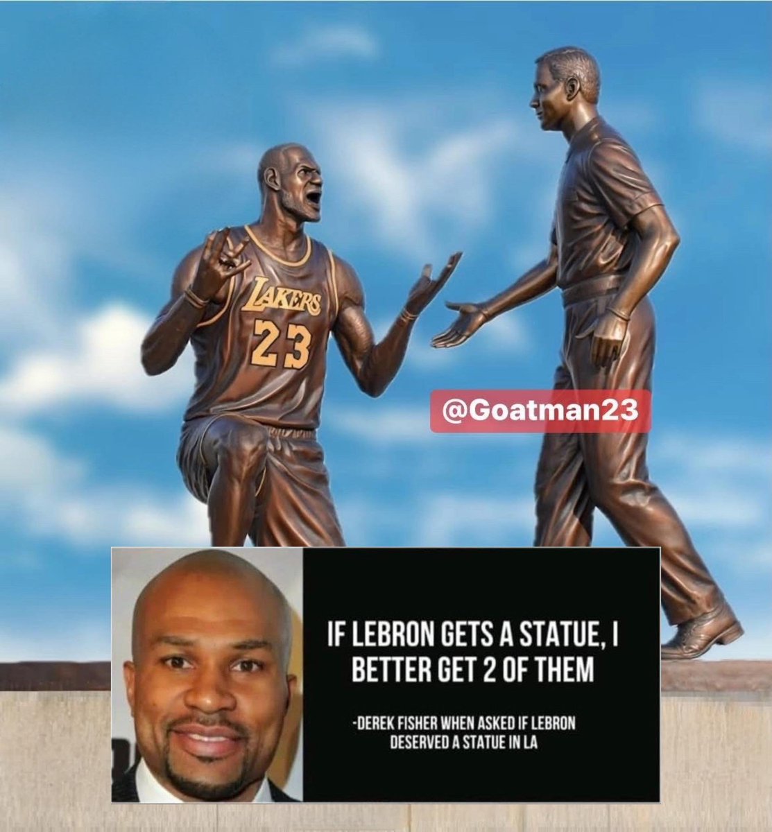 Derek Fisher has a point! Derek has done more for the city of LA than LeBron. Derek is a greater Laker than LeBron 💯💯