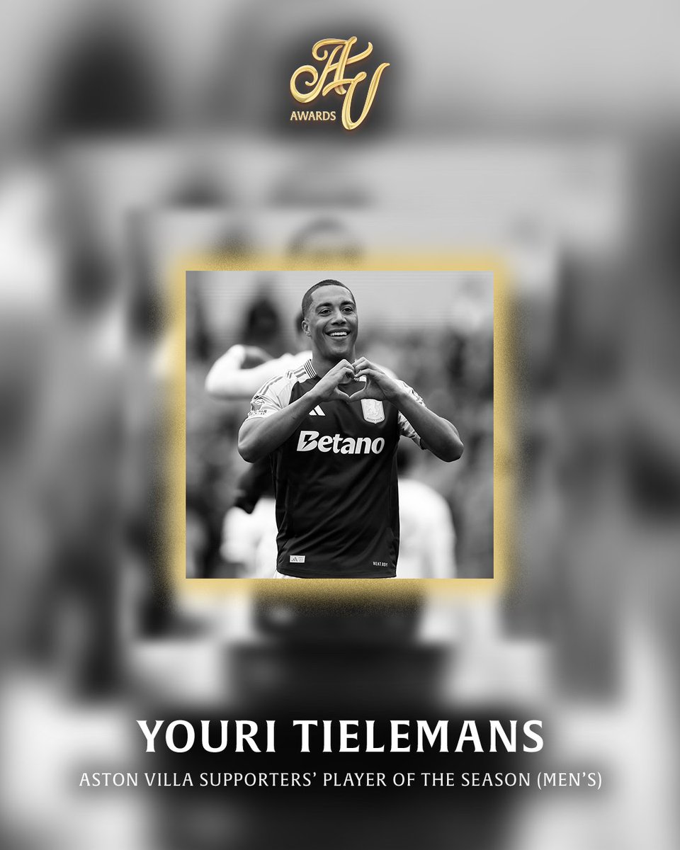 Villans, your 2024/25 Men’s Supporters’ Player of the Season:

Youri Tielemans 🫶