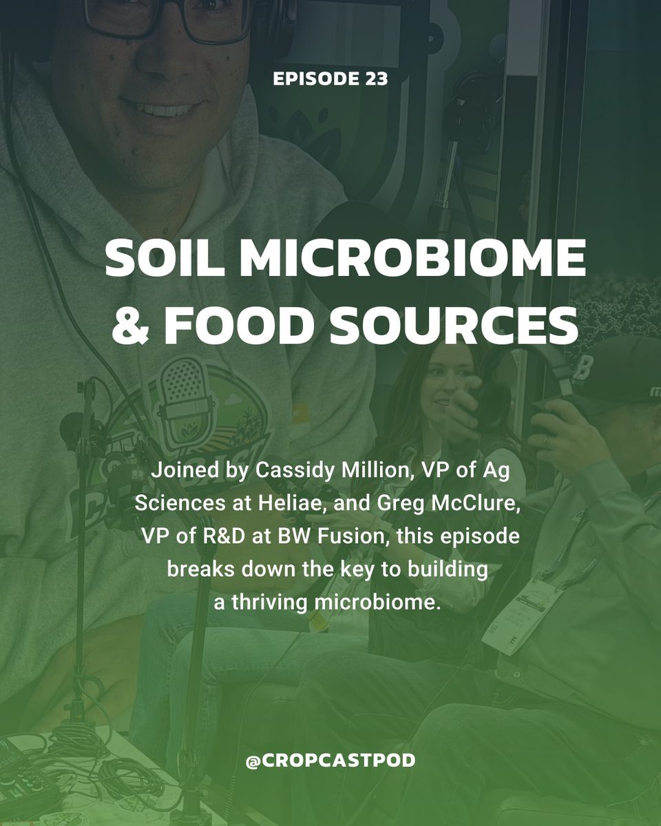 cropcastpod's tweet image. To increase soil health, you have to have the biodiversity.
Listen to @sean_nettleton and guests @cassidyrmillion and @AgGregCulture discuss breaking down the role of sugar in supporting beneficial bacteria and fungi in your soil: bit.ly/3Y5aYs2
#agpodcast #soilhealth