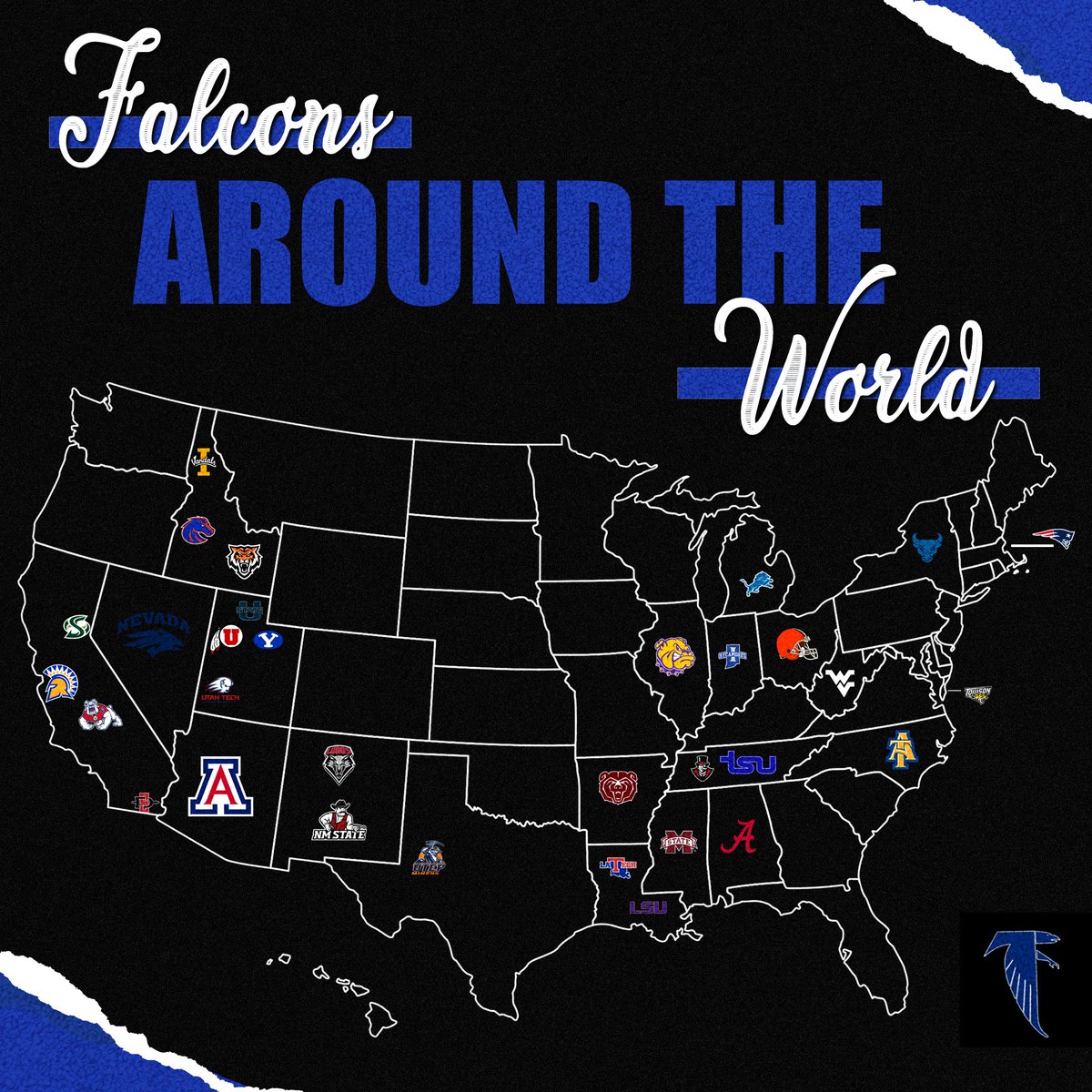 🚨 2025s, Bounce Backs &amp; Transfers 🚨
When Choosing A JUCO, Do Your Research! This Map Represents Former Falcons &amp; Their Current Nest’s! #CER2ITO5 #FlyWithUs
