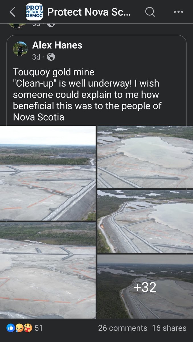 Novid Scotia 🇨🇦 | novidscotia.bsky.social (@nova_thistle) on Twitter photo Gold mines leave forever pollution worse than Chernobyl. We now have the highest poverty rate in Canada & Chernobyl level environmental catastrophes looming in our backyard for many generations to come. Houston wants more of this plundering of Canada's second smallest landmass. Gold mines leave forever pollution worse than Chernobyl. We now have the highest poverty rate in Canada & Chernobyl level environmental catastrophes looming in our backyard for many generations to come. Houston wants more of this plundering of Canada's second smallest landmass.