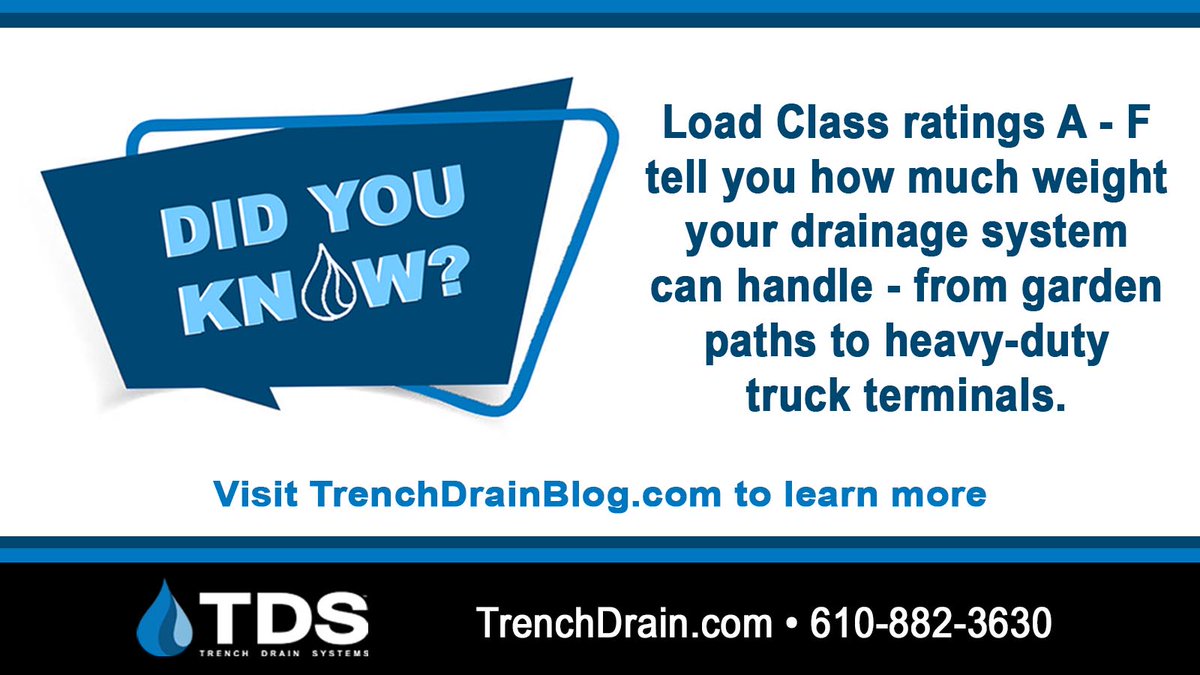 Not all trench drains are equal! The key to long-lasting drainage?👉Load Class. From light use (Class A) to heavy industrial (Class F), each tells how much weight your drain can support. 
Learn More 👉drainagekits.com/blogs/drainage…
#loadclass #didyouknowfact #drainage #civilengineering