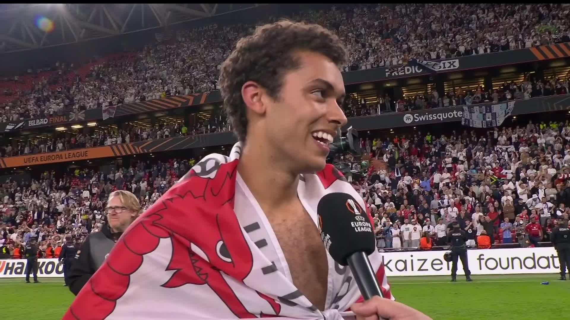 Premier Sports Ireland on X: "⚪ Tottenham Hotspur's Brennan Johnson reacts  to winning the Europa League "I can't describe the feeling right now." 🗣️  https://t.co/yA14vCBayZ" / X