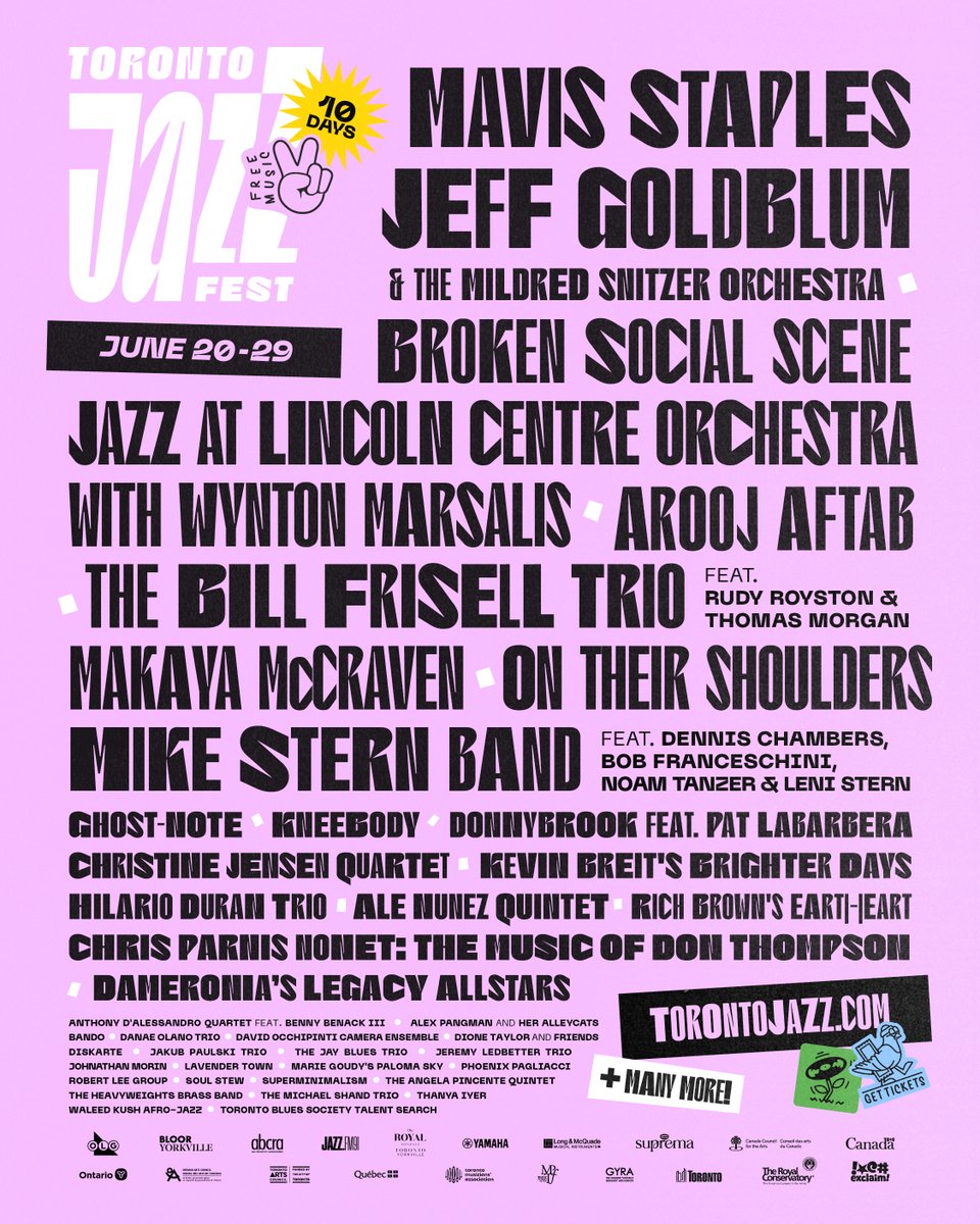 Exclaim! (@exclaimdotca) on Twitter photo .<a href="/TorontoJazzFest/">Toronto Jazz Fest</a> returns June 20 to 29 with ticketed sets from <a href="/bssmusic/">Broken Social Scene</a>, <a href="/mavisstaples/">Mavis Staples</a>, <a href="/realJGoldblum/">Jeff Goldblum</a>, <a href="/arooj_aftab/">arooj aftab</a> & more, plus 10 days of free performances across the city đ·
Details: exclaim.ca/music/article/⊠.<a href="/TorontoJazzFest/">Toronto Jazz Fest</a> returns June 20 to 29 with ticketed sets from <a href="/bssmusic/">Broken Social Scene</a>, <a href="/mavisstaples/">Mavis Staples</a>, <a href="/realJGoldblum/">Jeff Goldblum</a>, <a href="/arooj_aftab/">arooj aftab</a> & more, plus 10 days of free performances across the city đ·
Details: exclaim.ca/music/article/âŠ