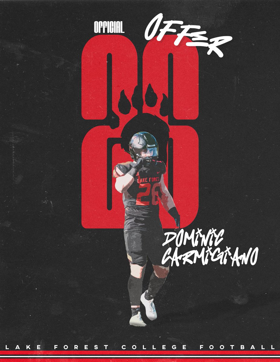Dominic Carmigiano (@dom_carmigiano) on Twitter photo Thankful to receive an offer from <a href="/coachbourbon/">Steve Bourbon</a> at Lake Forest College
<a href="/CoachEndersRMHS/">Kyle Enders</a>
<a href="/itsCoachMatty/">Matthew Purnell</a>
<a href="/BMcdaniel28/">Coach Bryan McDaniel</a>
<a href="/RedMtnFootball/">Red Mtn Football</a> Thankful to receive an offer from <a href="/coachbourbon/">Steve Bourbon</a> at Lake Forest College
<a href="/CoachEndersRMHS/">Kyle Enders</a>
<a href="/itsCoachMatty/">Matthew Purnell</a>
<a href="/BMcdaniel28/">Coach Bryan McDaniel</a>
<a href="/RedMtnFootball/">Red Mtn Football</a>