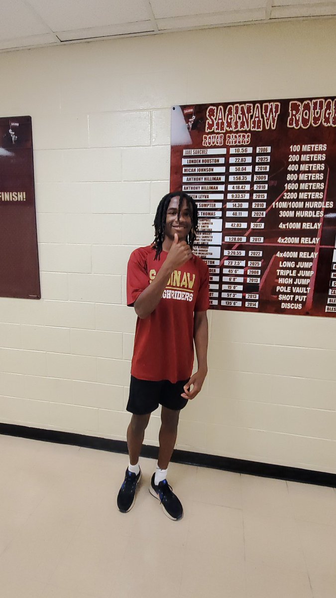 Saginaw Track & Field/Cross Country (@saginawtfxc) on Twitter photo RECORDS are meant to be broken! Londen Houston was a record- breaking machine this season! Congrats on lowering the 200m time and extending the long jump distance. One more year to reset the records! <a href="/emsisdathletics/">EMS ISD Athletics</a> <a href="/H_Grice/">Hunter Grice</a> <a href="/saginawhstx/">Saginaw High School</a> <a href="/Gosset41/">Brian Gosset</a> RECORDS are meant to be broken! Londen Houston was a record- breaking machine this season! Congrats on lowering the 200m time and extending the long jump distance. One more year to reset the records! <a href="/emsisdathletics/">EMS ISD Athletics</a> <a href="/H_Grice/">Hunter Grice</a> <a href="/saginawhstx/">Saginaw High School</a> <a href="/Gosset41/">Brian Gosset</a>