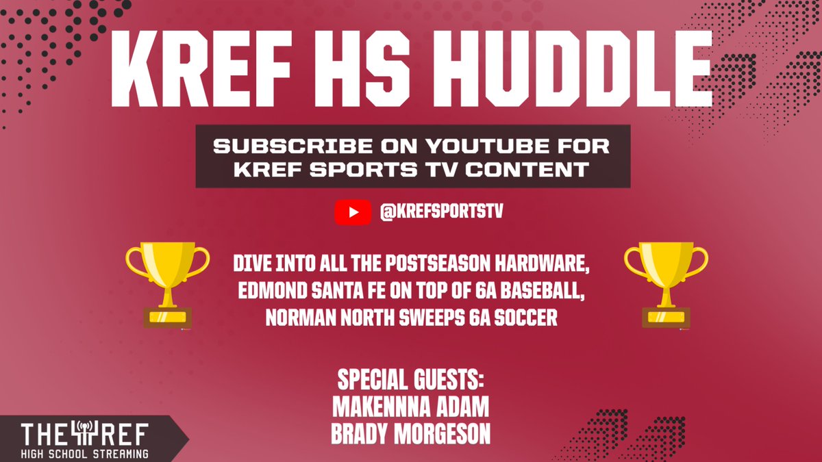 KREFSportsTV (@krefsportstv) on Twitter photo 🎙️ KREF HS Huddle 🎙️
- Championship Hardware!
- Norman North Soccer sweep Girls & Boys State ⚽️
- Edmond Santa Fe on top of 6A Baseball ⚾️
- Makenna Adam (<a href="/Mknna_Adam/">Makenna Adam 2025</a>) spoke about the moment for <a href="/NN_Girls_Soccer/">NN Girls Soccer</a>
- Brady Morgeson (<a href="/BradyMorgeson/">Brady Morgeson</a>) on the State Championship 🎙️ KREF HS Huddle 🎙️
- Championship Hardware!
- Norman North Soccer sweep Girls & Boys State ⚽️
- Edmond Santa Fe on top of 6A Baseball ⚾️
- Makenna Adam (<a href="/Mknna_Adam/">Makenna Adam 2025</a>) spoke about the moment for <a href="/NN_Girls_Soccer/">NN Girls Soccer</a>
- Brady Morgeson (<a href="/BradyMorgeson/">Brady Morgeson</a>) on the State Championship