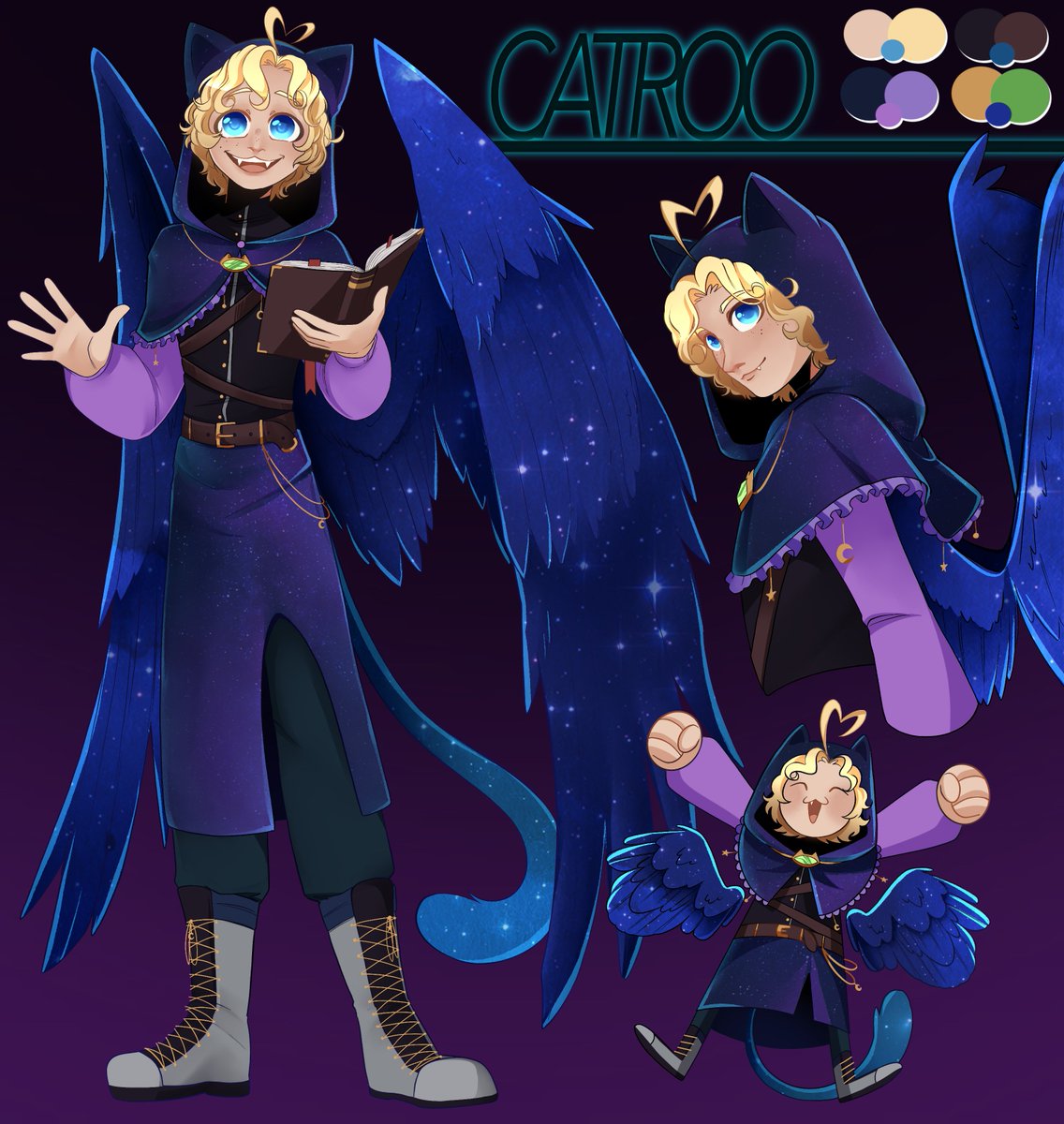 HIHI! I'm Catroo

I'm a Celestial Tressym Vtuber! 

Welcome to the Cosmic archives!

I am a variety Vtuber and VA that streams a lot of Lore/Minecraft but loves to play a variety of games of really any game that interests me! 

(🎨by the amazing <a href="/StrawbeeArt/">Strawbee 🍓🐝 || Coms OPEN ||</a> )