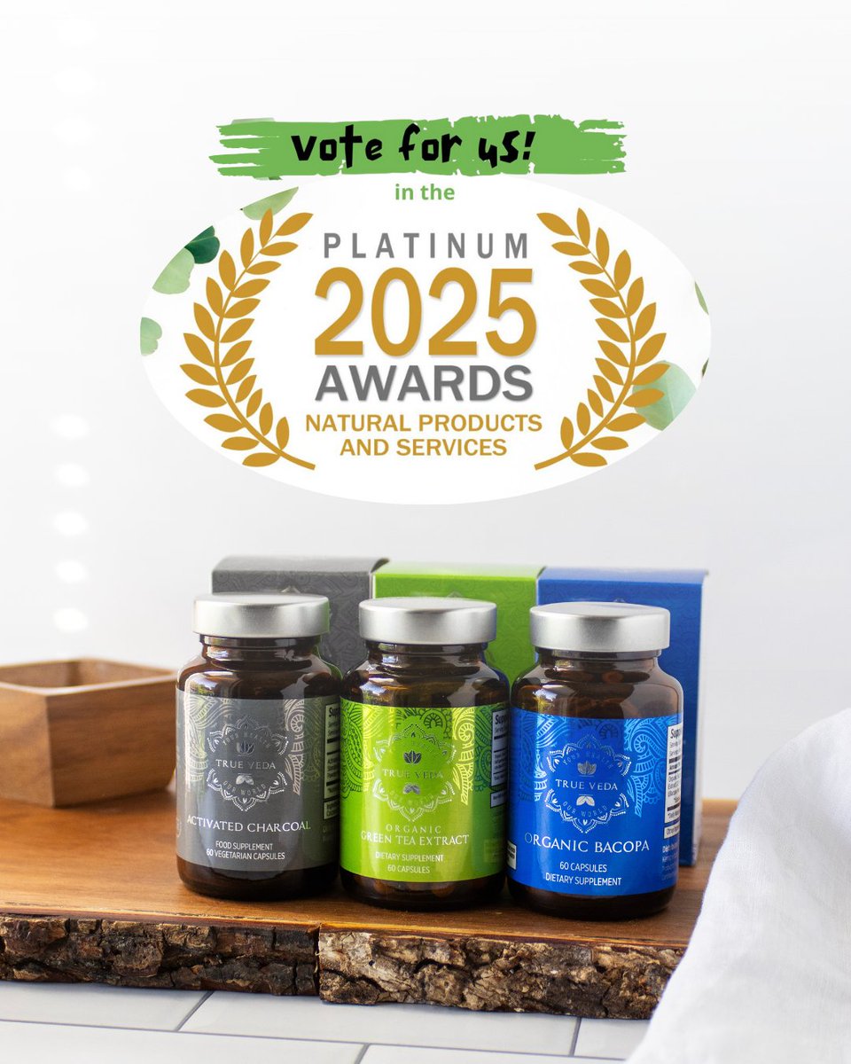 trueveda's tweet photo. ✨ We’ve been nominated for the Janey Loves Awards 2025!
Vote for your faves:

🌿 Bacopa
🍃 Green Tea Extract
🖤 Activated Charcoal

Vote by mid-August 👉 https://t.co/u9weVHRrJz
(You can vote for all 3!)

#JaneyLovesAwards #TrueVeda #VoteNow #NaturalSupplements https://t.co/lRqU7i2sFh
