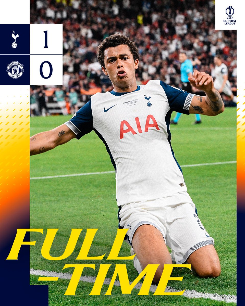 SupercharGed LFC⚡ (@super_charged1) on Twitter photo Spurs did it. Europa league champions 👏
Let's go 💪
Man United who?
Arsenal who?
Rio Ferdinand who?
🤣🤣🤣
<a href="/SpursOfficial/">Tottenham Hotspur</a>
#spursvsmanunited #EuropaLeagueFinal Spurs did it. Europa league champions 👏
Let's go 💪
Man United who?
Arsenal who?
Rio Ferdinand who?
🤣🤣🤣
<a href="/SpursOfficial/">Tottenham Hotspur</a>
#spursvsmanunited #EuropaLeagueFinal