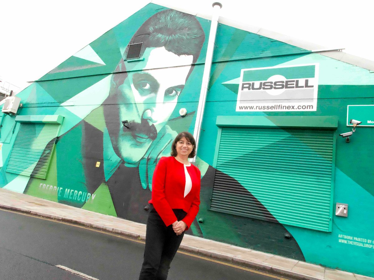 Seema Malhotra MP (@seemamalhotra1) on Twitter photo Today I joined <a href="/Mo_Farah/">Sir Mo Farah</a> with the team at <a href="/RussellFinex/">Russell Finex</a> in Feltham for the ribbon cutting ceremony to celebrate the new murals of Sir Mo Farah and Freddie Mercury on the sides of their building. A wonderful story of a leading local business honouring the achievements of Feltham’s Today I joined <a href="/Mo_Farah/">Sir Mo Farah</a> with the team at <a href="/RussellFinex/">Russell Finex</a> in Feltham for the ribbon cutting ceremony to celebrate the new murals of Sir Mo Farah and Freddie Mercury on the sides of their building. A wonderful story of a leading local business honouring the achievements of Feltham’s