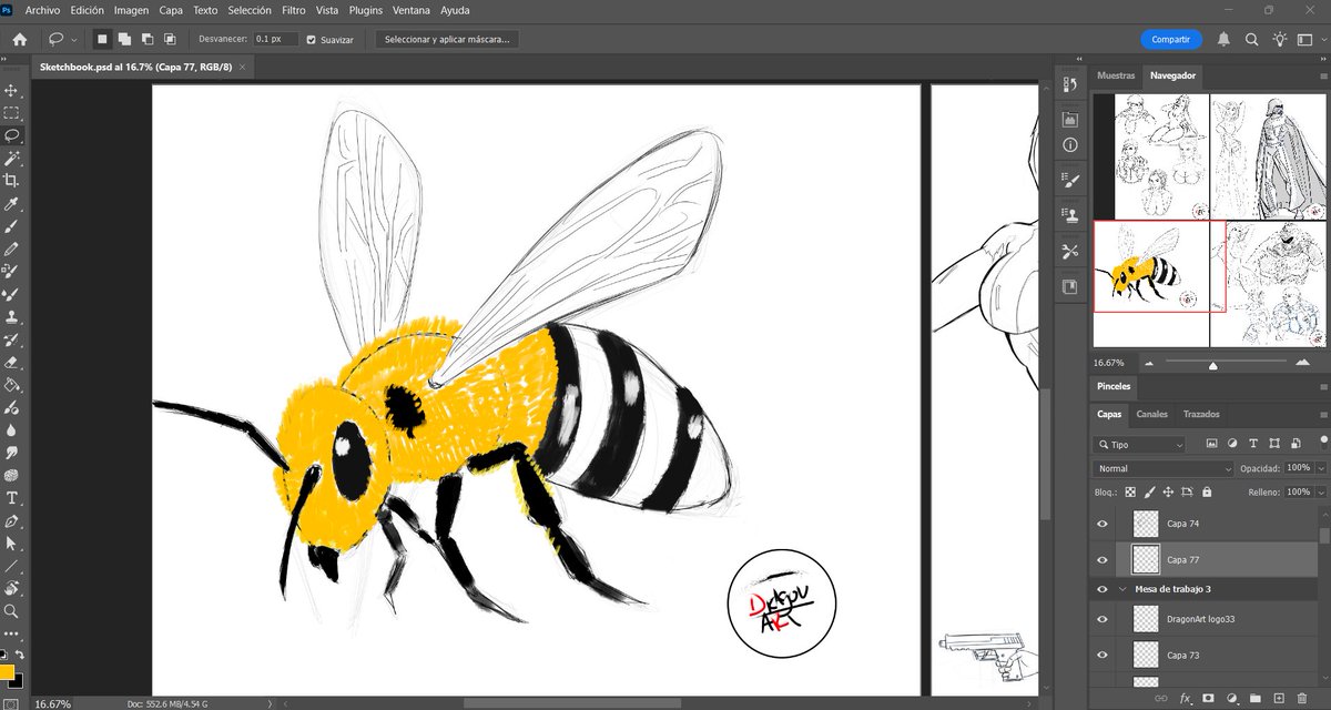 Art117Dragon's tweet photo. Ayer cayo un super rayo y se me fue la luz banda, pero hoy terminamos la abejita xD y seguirmos con las hormigas y despues algo de Halo o Doom, aun no me decido
#Abeja #beesday #Day #DiaDeLaAbeja #Sketch #Live #Stream #Streams #Bee #BeeSketch #sketches #Sketching #Sketchbook https://t.co/U4jXKeR4rS